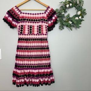 NWT Aijek Pink Tricolor Mini Dress